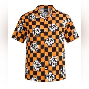 Dragonball Super Men's and Big Men's Graphic Woven Resort Shirt